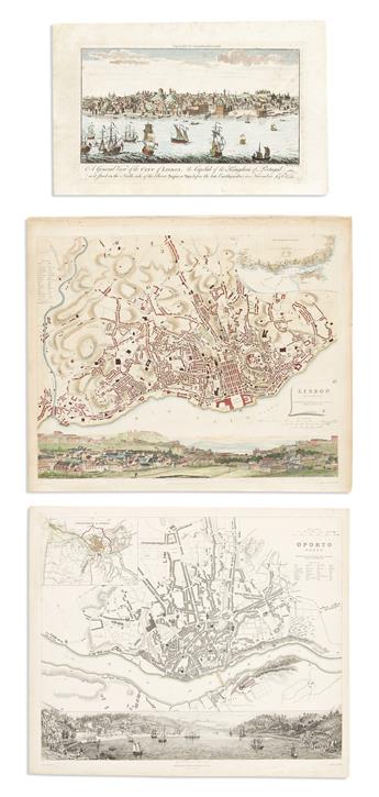 (SPAIN AND PORTUGAL.) Group of 10 sixteenth-to-nineteenth-century engraved maps